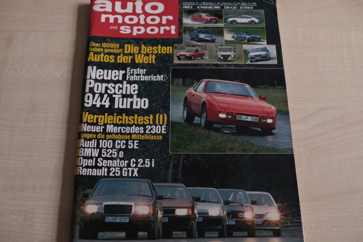Deckblatt Auto Motor und Sport (03/1985)
